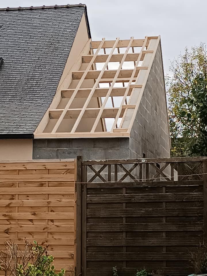 Charpente pour extension maçonnée, Morbihan